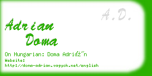 adrian doma business card